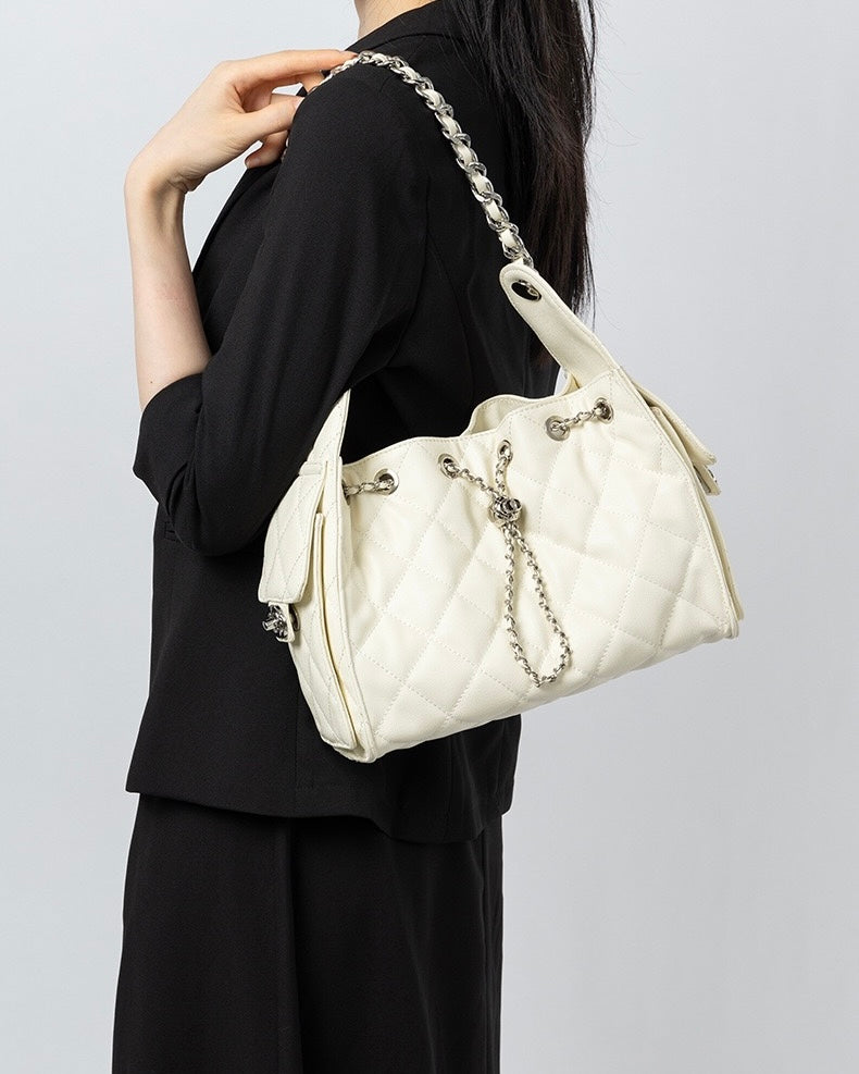 Elodie Large Pebbled Bucket Bag
