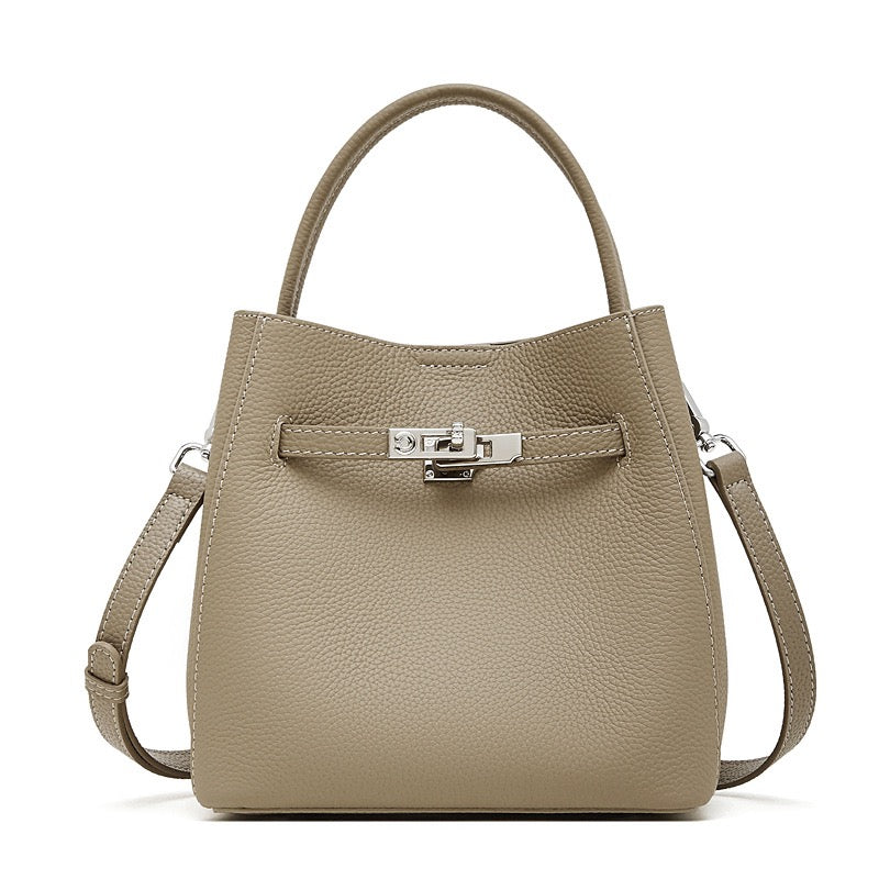 Ida Full-Grain Leather Bucket Bag