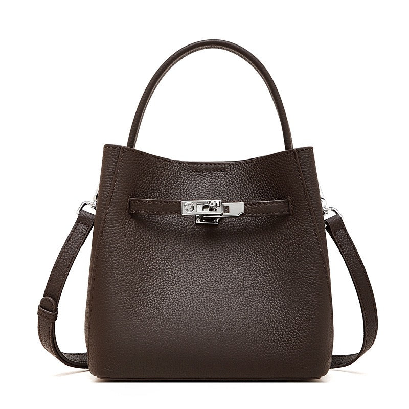 Ida Full-Grain Leather Bucket Bag