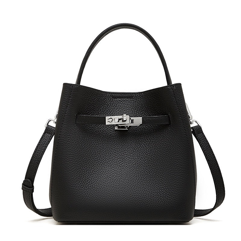 Ida Full-Grain Leather Bucket Bag