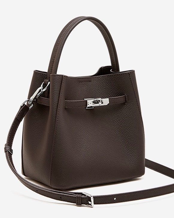Ida Full-Grain Leather Bucket Bag