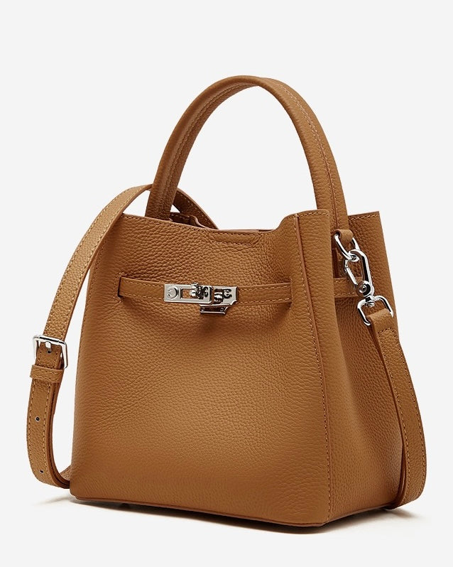 Ida Full-Grain Leather Bucket Bag