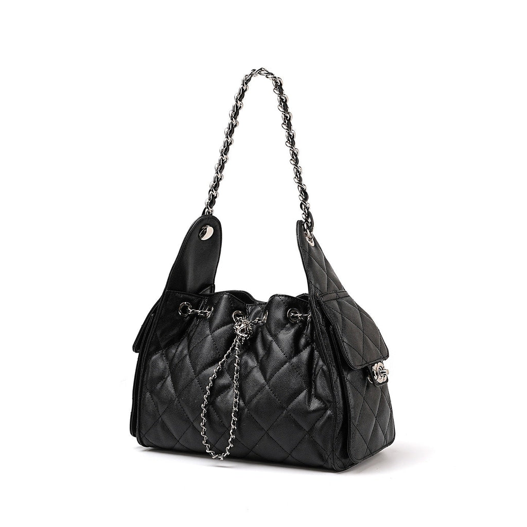 Elodie Large Pebbled Bucket Bag