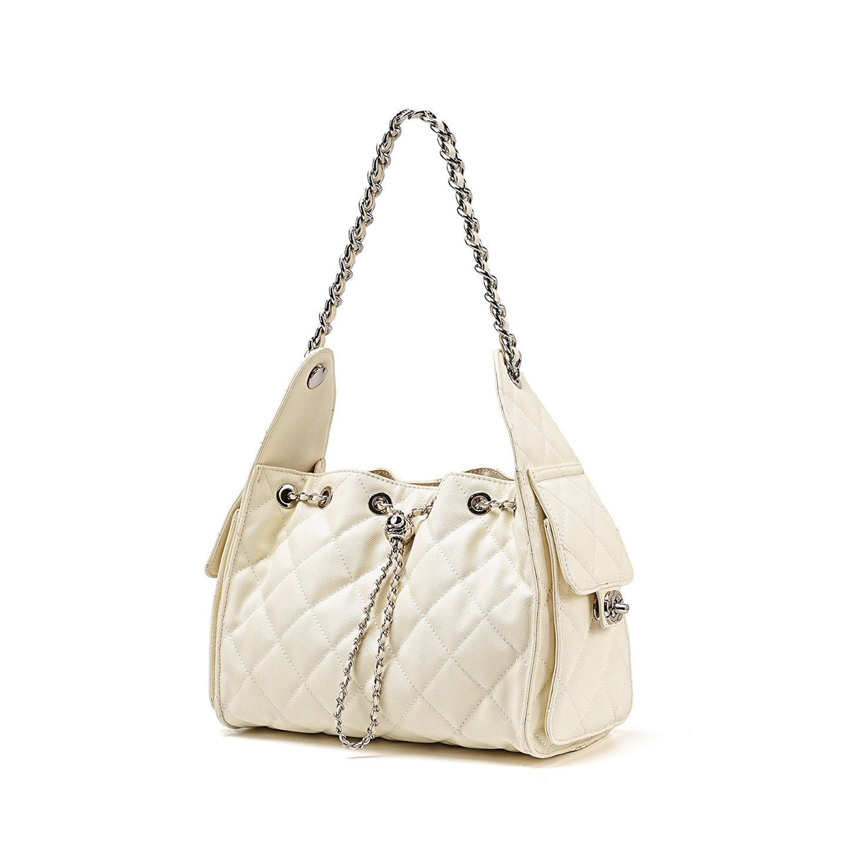 Elodie Large Pebbled Bucket Bag