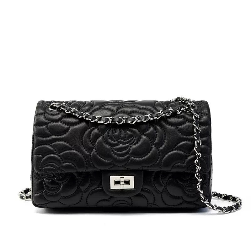 Lucille Quilted Chain Crossbody Bag
