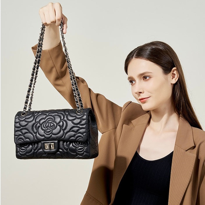 Lucille Quilted Chain Crossbody Bag