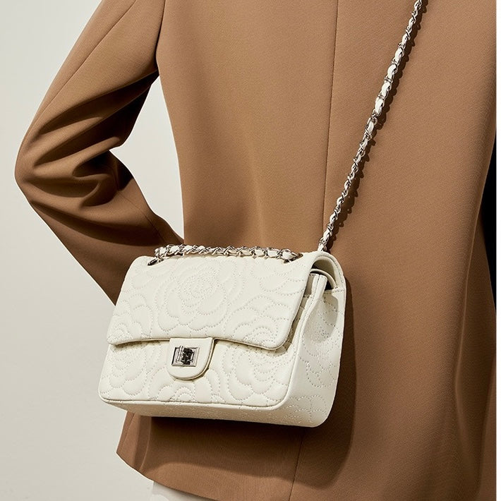 Lucille Quilted Chain Crossbody Bag