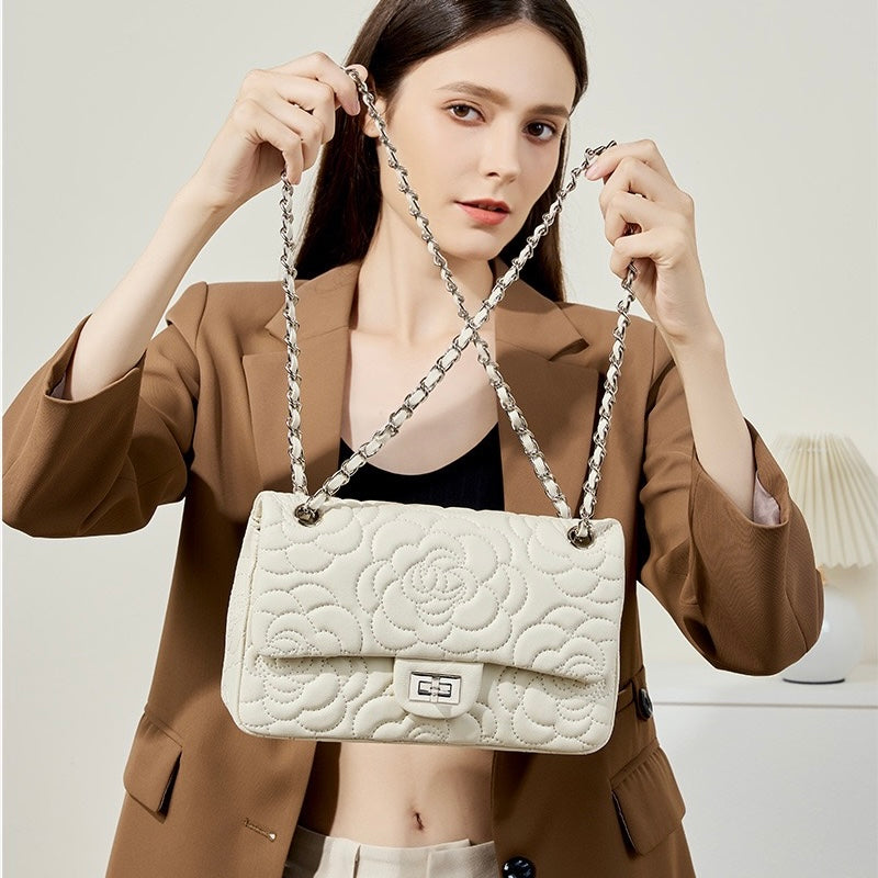 Lucille Quilted Chain Crossbody Bag