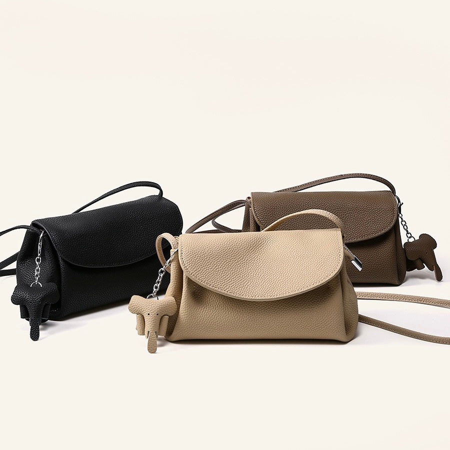 Rosa Elephant Charm Crossbody Bag