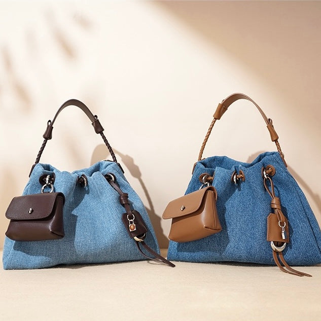 Zadie Denim Patchwork Hobo Bag