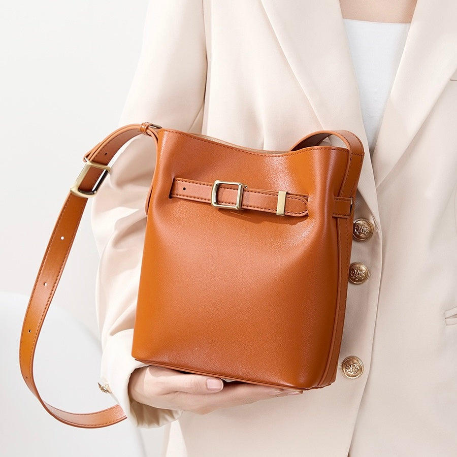 Marnie Vintage Leather Bucket Bag