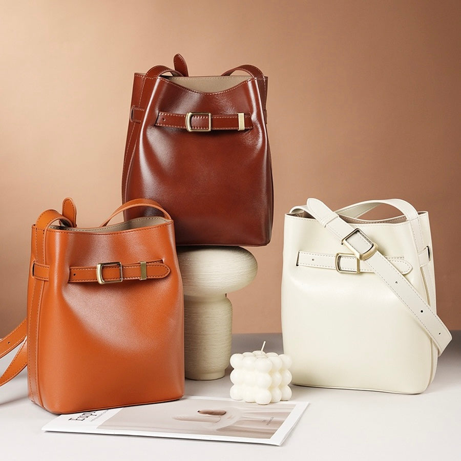 Marnie Vintage Leather Bucket Bag
