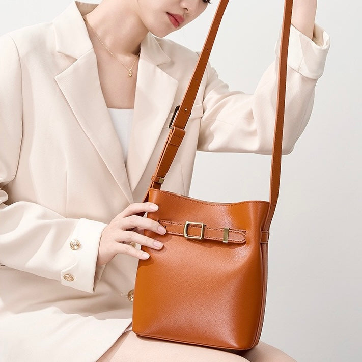 Marnie Vintage Leather Bucket Bag