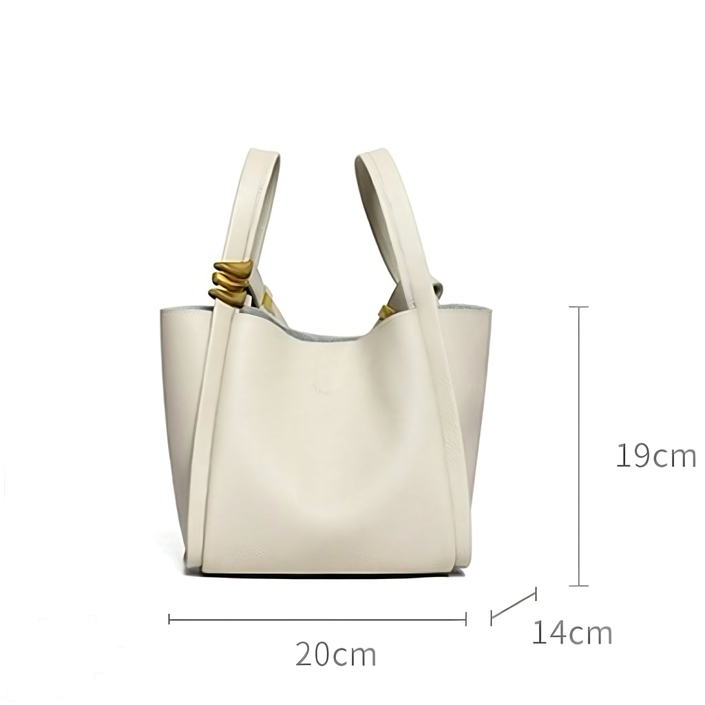 Cleo Leather Picnic Bucket Bag