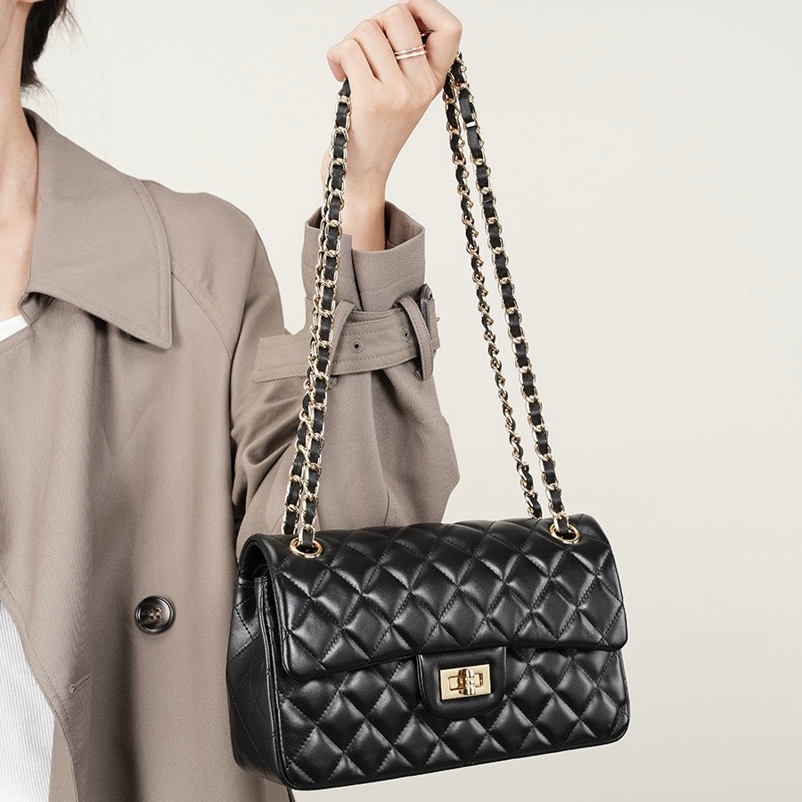 Esme Quilted Leather Shoulder Bag
