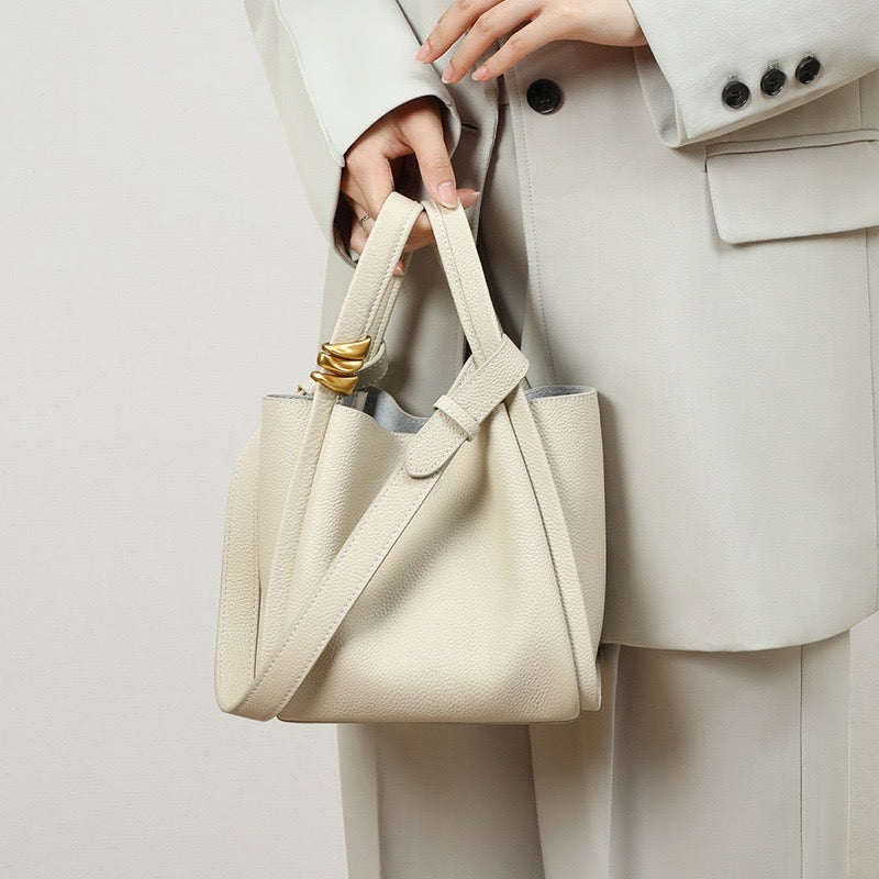 Cleo Leather Picnic Bucket Bag