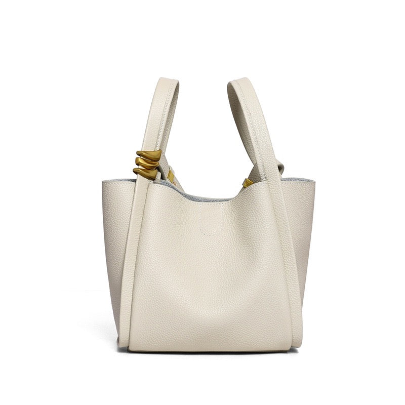 Cleo Leather Picnic Bucket Bag