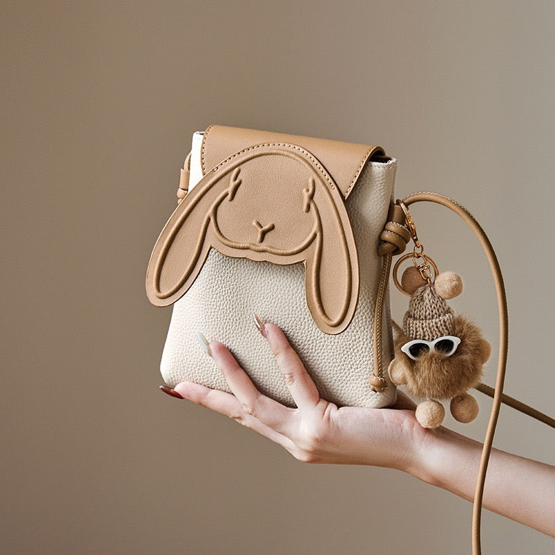 Poppy Bunny Leather Phone Bag