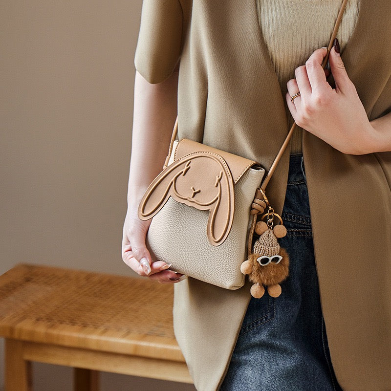 Poppy Bunny Leather Phone Bag
