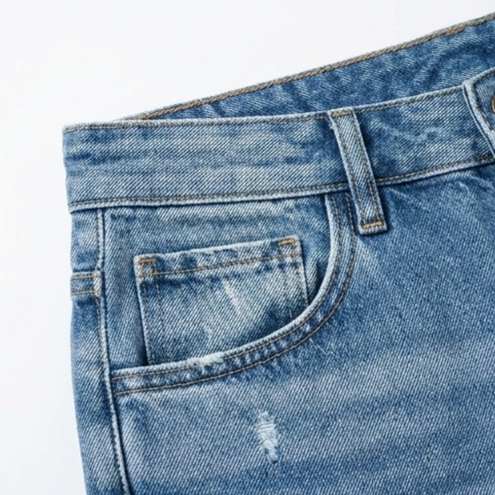 Vivara – Retro Fringed Cropped Straight-Leg Jeans