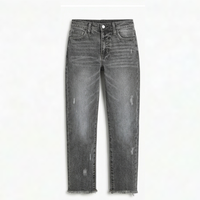 Vivara – Retro Fringed Cropped Straight-Leg Jeans