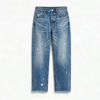 Vivara – Retro Fringed Cropped Straight-Leg Jeans