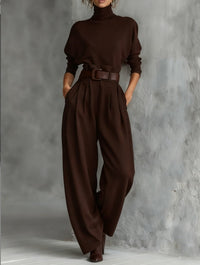 Juliet – Turtleneck & Straight-Leg Pants Set