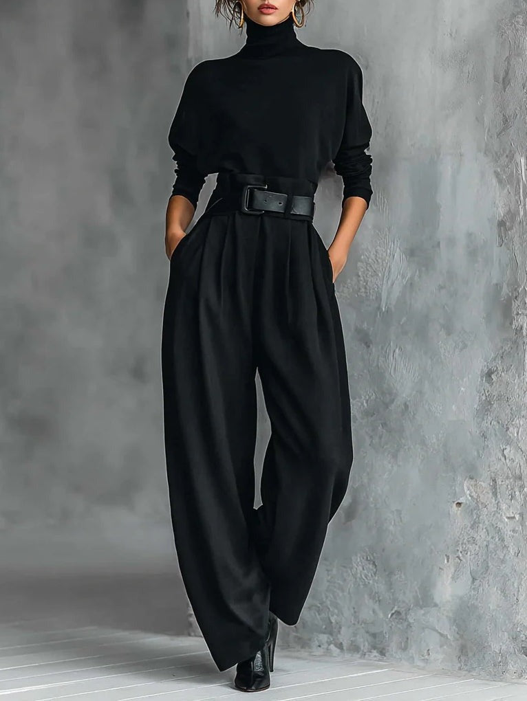 Juliet – Turtleneck & Straight-Leg Pants Set