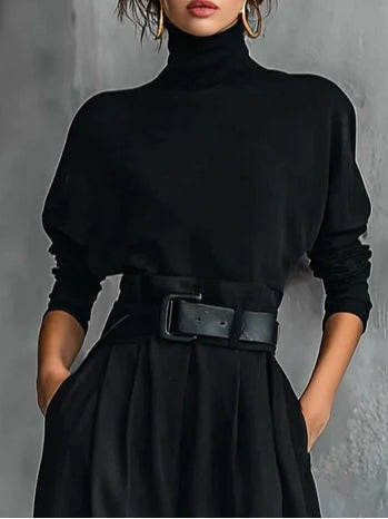 Juliet – Turtleneck & Straight-Leg Pants Set