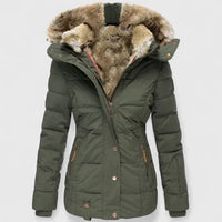 Carol – Quilted Puffer Jacket with Faux Fur Hood