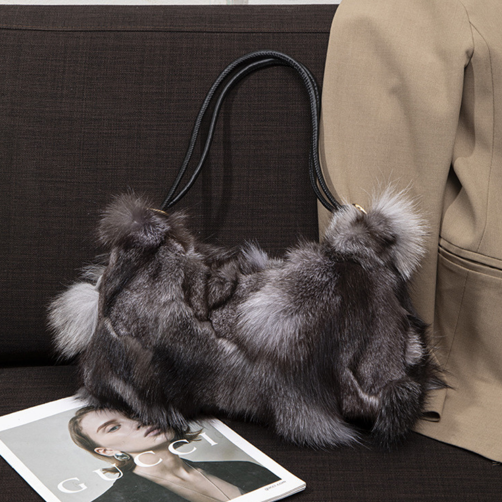 Arden Plush Fur Shoulder Bag — Sernelle — view 8