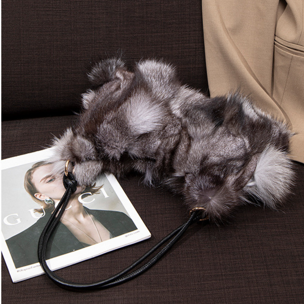 Arden Plush Fur Shoulder Bag — Sernelle — view 9