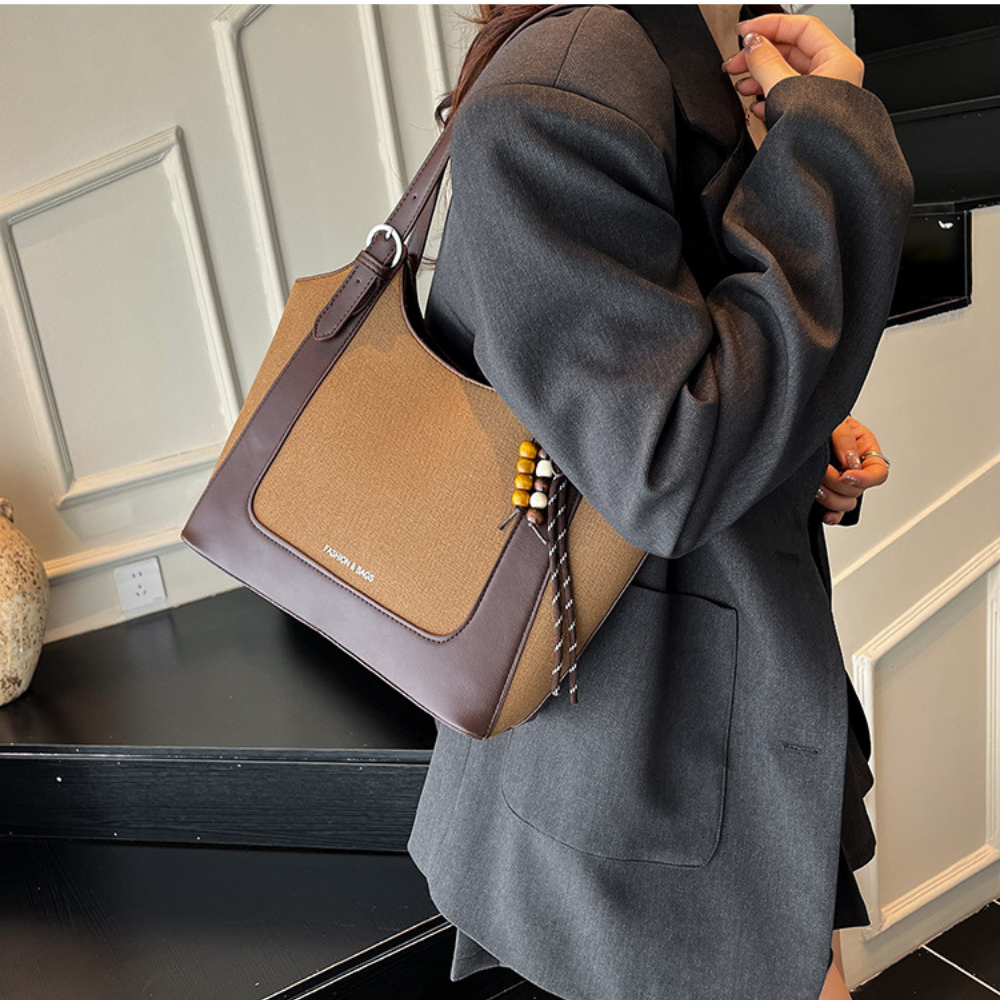 Beatrix Two-Tone Tote Bag — Sernelle — view 6