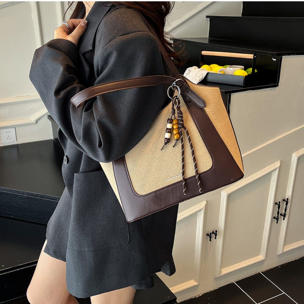 Beatrix Two-Tone Tote Bag — Sernelle — view 7