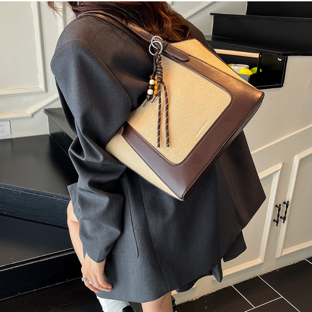 Beatrix Two-Tone Tote Bag — Sernelle — view 8