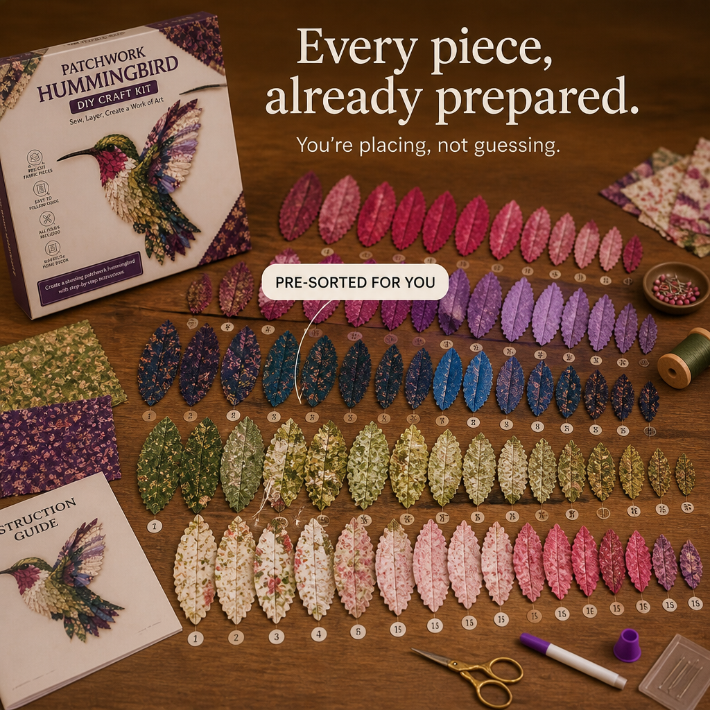 3D Fabric Patchwork Hummingbird Craft Kit