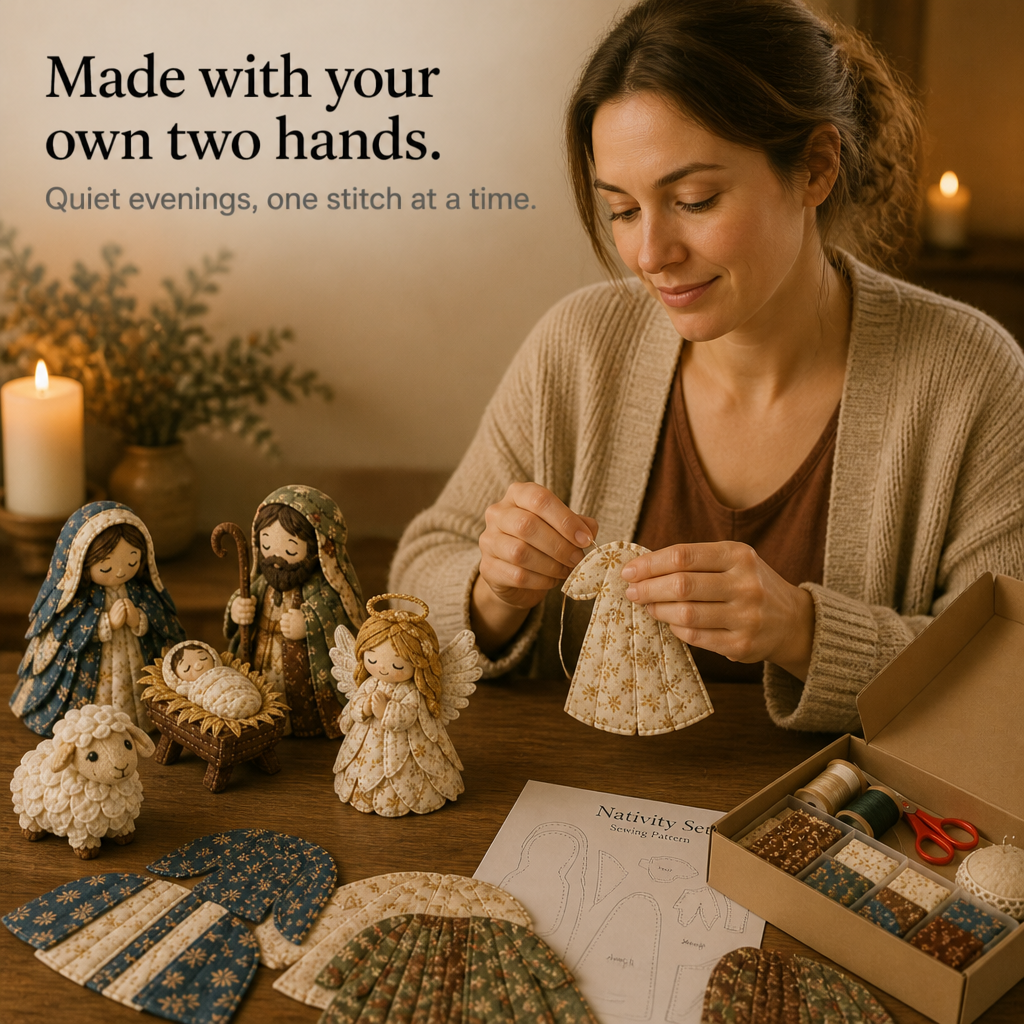 Patchwork Fabric Nativity Sewing Kit