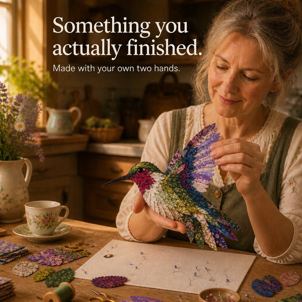 3D Fabric Patchwork Hummingbird Craft Kit