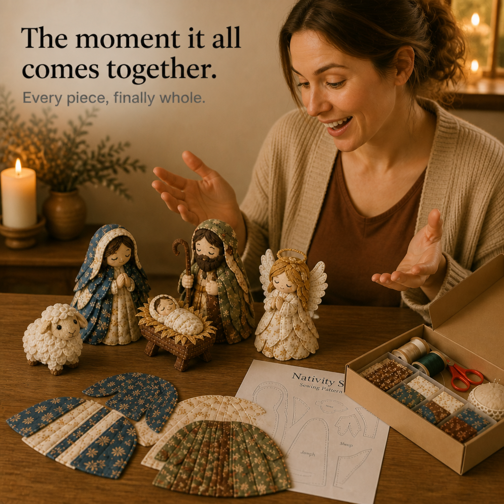Patchwork Fabric Nativity Sewing Kit