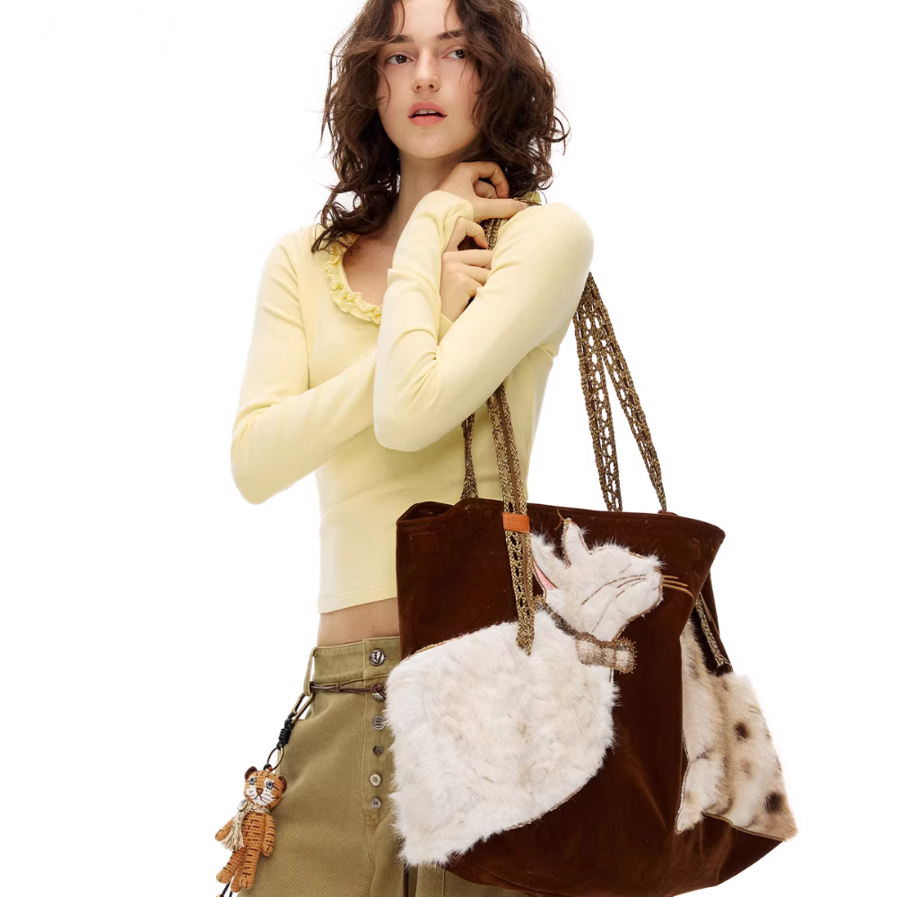 Alba Faux Fur Cat Bag — Sernelle — view 3