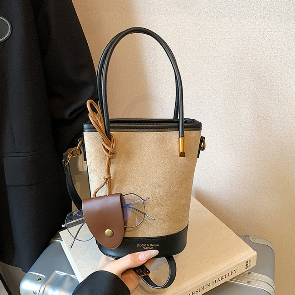 Bellamy Suede-Look Bucket Bag — Sernelle — view 10