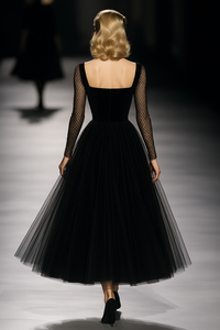 Esme – Black Tulle Maxi Dress