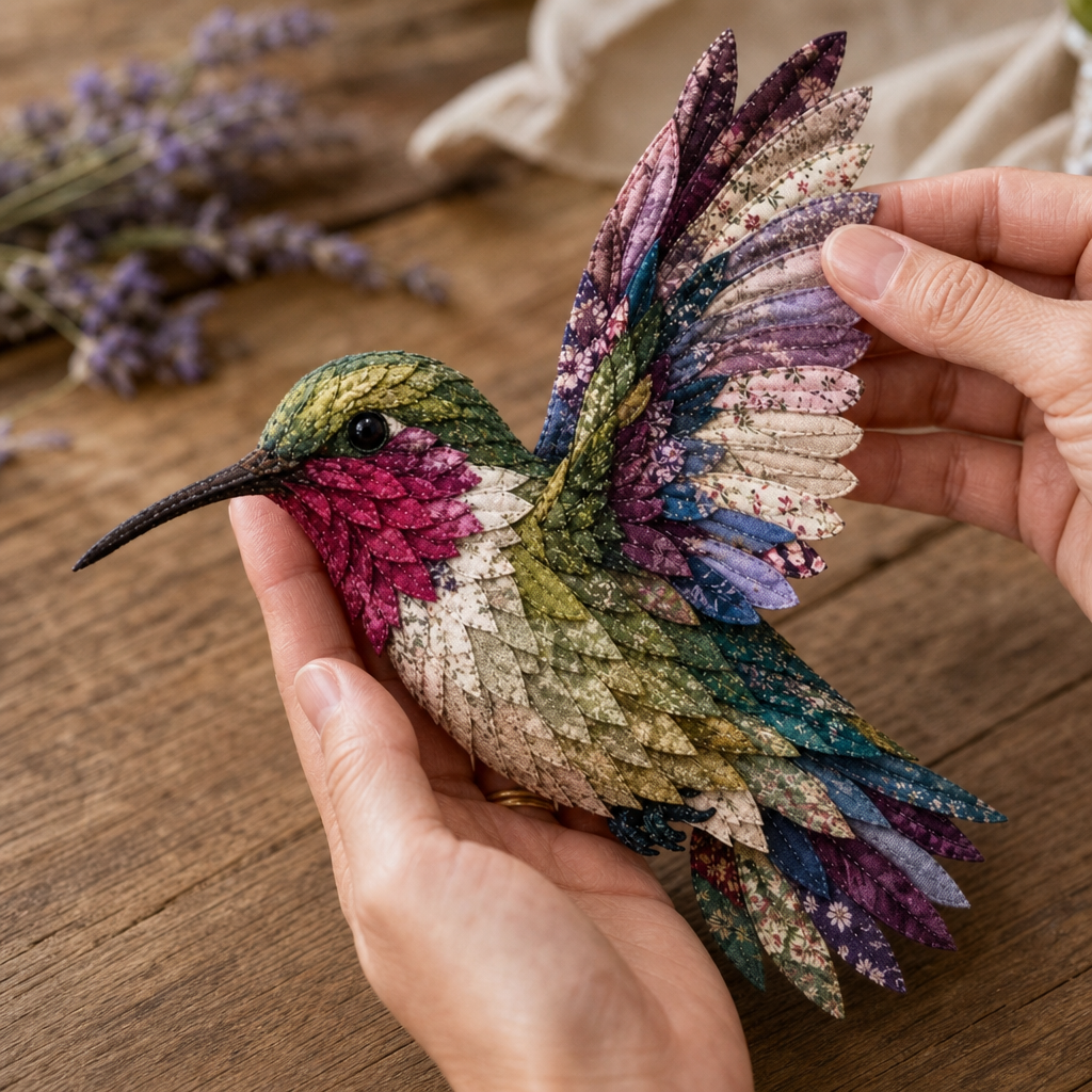 3D Fabric Patchwork Hummingbird Craft Kit