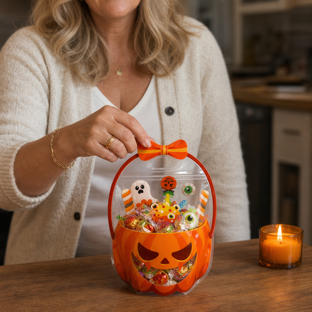 Pumpkin Favor Bags with Zipper (30-Pack)