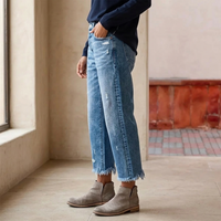 Vivara – Retro Fringed Cropped Straight-Leg Jeans