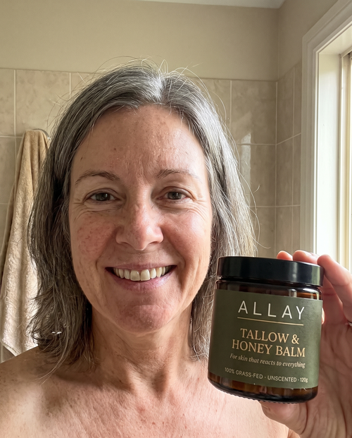 Allay customer — bathroom, 50s