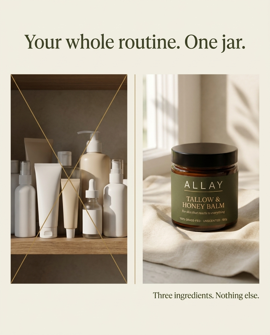 Your whole routine, one jar - Allay replaces a shelf of skincare products Image