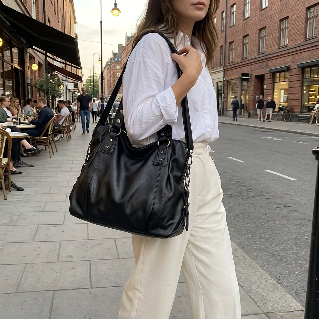 Mona Soft Pebbled Handbag