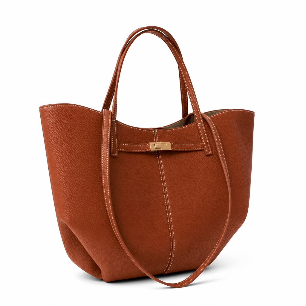 Delia Pebbled Tote Bag