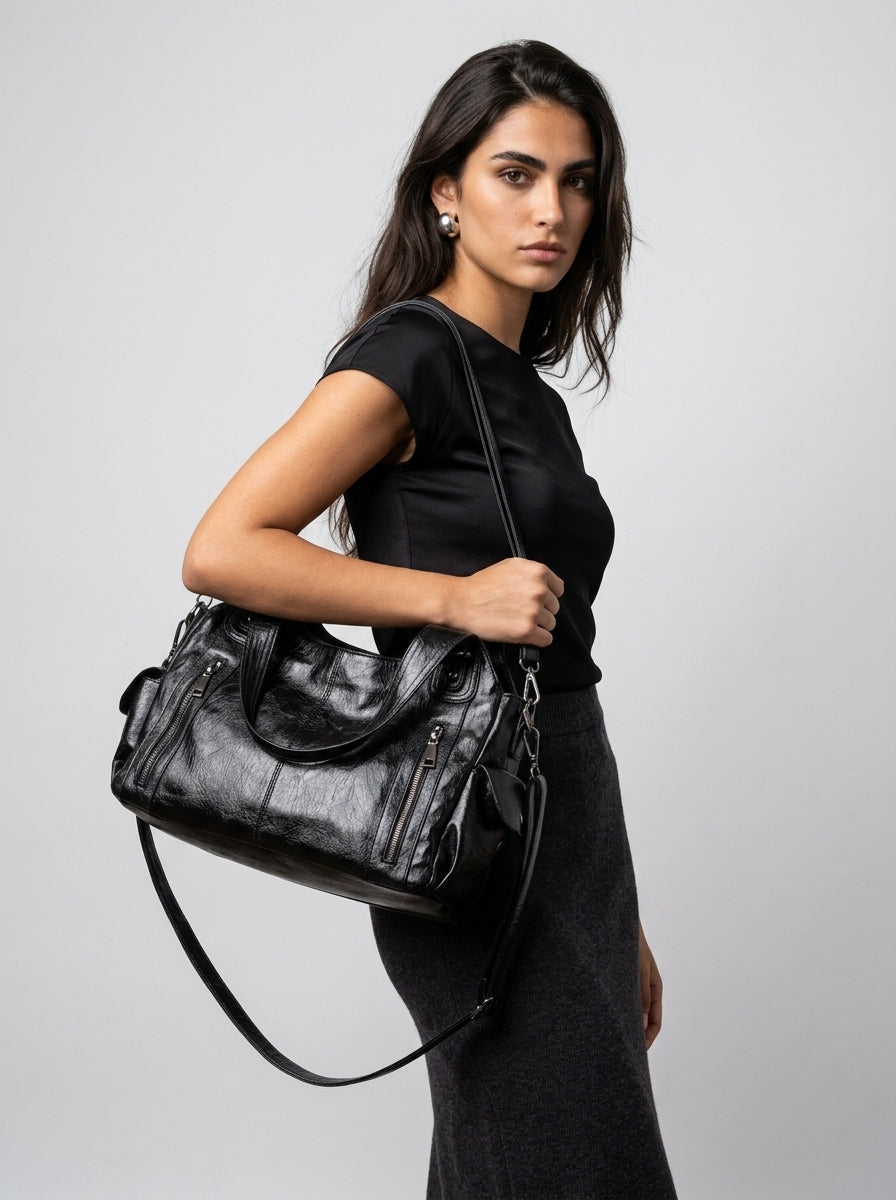 Hattie Zip Top Tote Bag